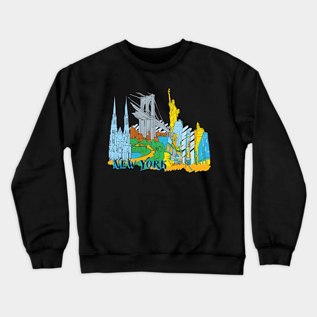 New York City Crewneck Sweatshirt by xposedbydesign